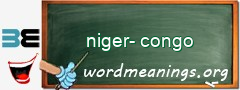 WordMeaning blackboard for niger-congo